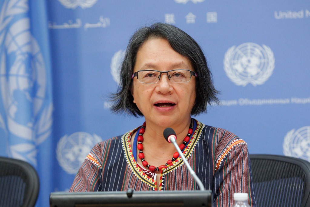 La Relatora de la ONU sobre los derechos de los pueblos indígenas, Victoria Tauli-Corpuz. Foto:ONU/JC McIlwaine