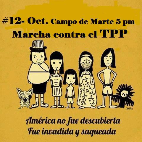 La marcha de hoy es convocada por la plataforma Peruanos contra el TPP 
