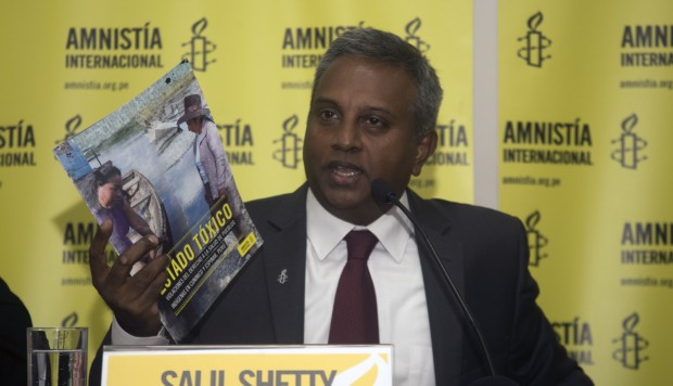 El secretario general de Amnistía Internacional, Salil Shetty sostiene que la ley de consulta previa es uno de los avances que logró el estado peruano pero debe aplicarla debidamente. (Foto: Amnistía Internacional).