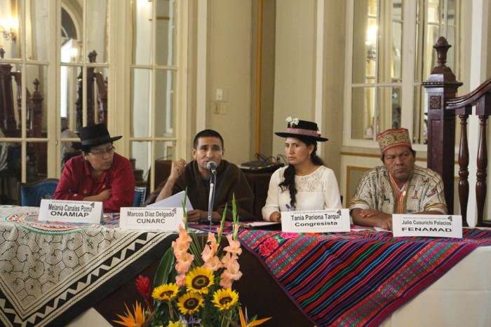 Audiencia sobre pueblos indígenas y corrupción, en Lima. Foto: CNA