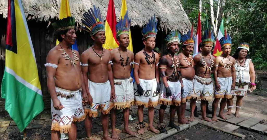  Indígenas Murui Muina durante la firma del Pacto de Leticia por la Amazonia. Foto: Mauricio Ochoa Suárez/Semana
