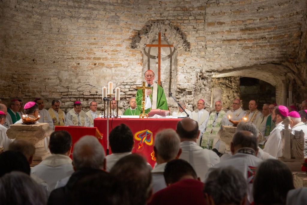 El Cardenal Claudio Hummes presidió la eucaristía previa a la firma del Pacto. Foto: Ghillerme Cavalli