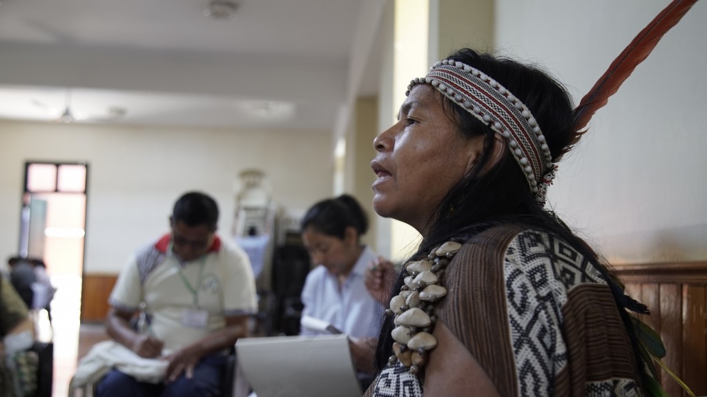 Rita Semperi, durante el último encuentro de pastoral indígena celebrado en Lima. Foto: Pedro Dinos