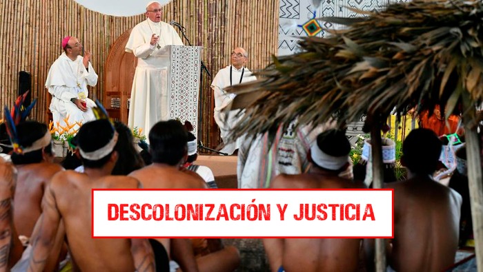 El Papa Francisco con pueblos Amazónicos (Archivo fotográfico: Vincenzo Pinto / AFP). 