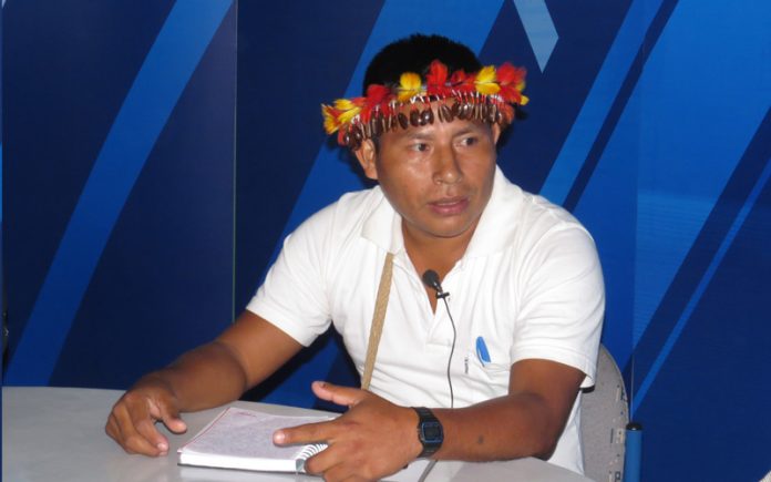 Hortez Baitug, presidente de la Organización de Desarrollo de las Comunidades Fronterizas del Cenepa (Odecofroc). Foto: Ideele Radio