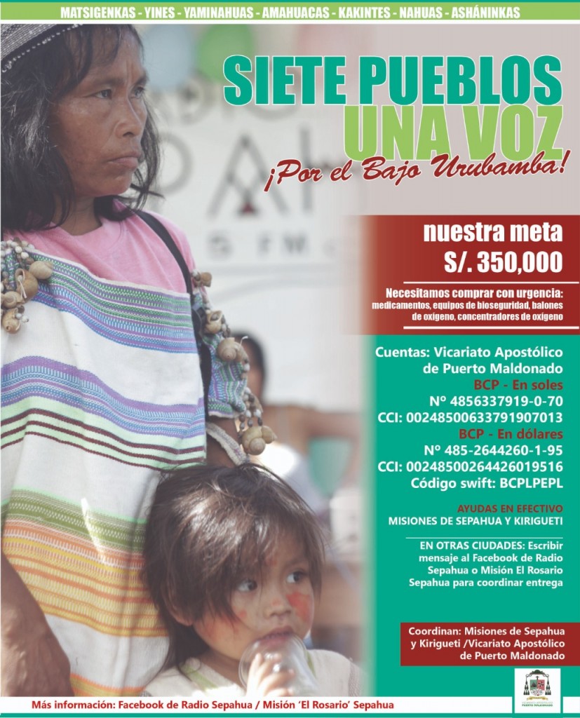 Afiche de la campaña 'Siete pueblos: una voz'. 
