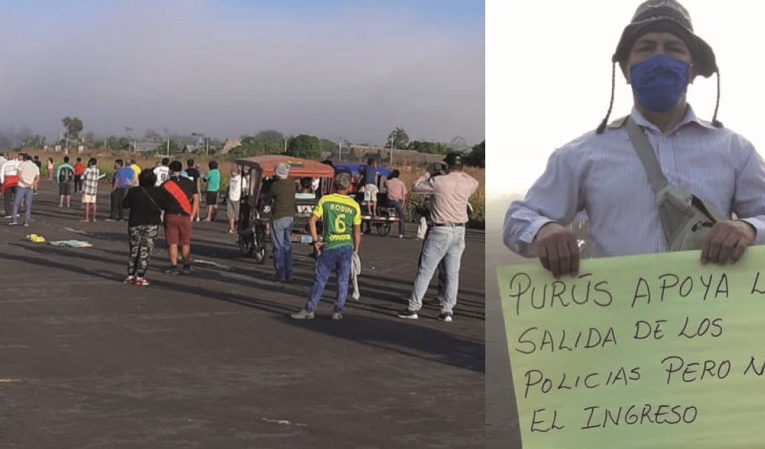 Vecinos de Purús y Yurúa toman sus aeropuertos y logran postergar el relevo policial hasta nuevo aviso