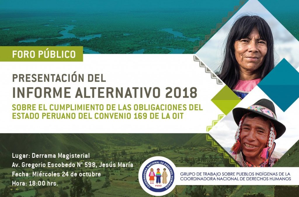 Hoy presentan informe sobre cumplimiento de los derechos de los pueblos indígenas por parte del Estado peruano