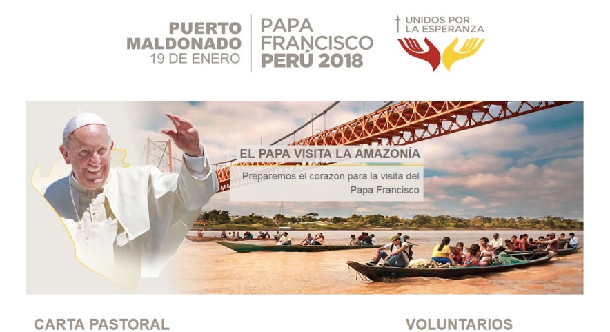 Preparan sitio web con toda la información de la llegada del Papa Francisco a Puerto Maldonado