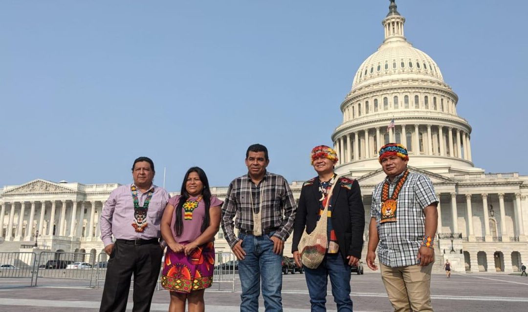 Comitiva de líderes indígenas llega a Washington D.C. en defensa de los territorios y la vida