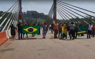 Frontera Perú – Brasil: Ciudadanos realizan plantón para exigir la apertura del Puente de Integración